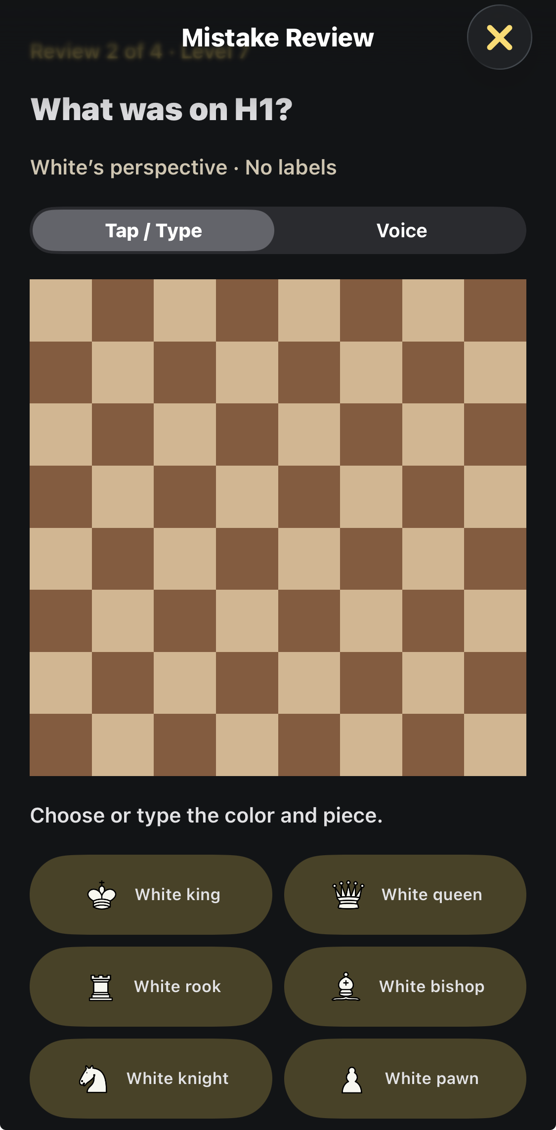 The review asks what occupied h1 with the pieces hidden.